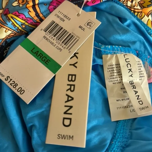 Lucky Brand Paisley Poolside Charm One-Piece Swimsuit - Picture 5 of 7